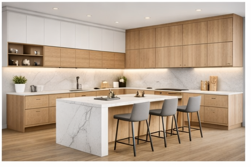 Visoki sjaj + Drvo kombinacija